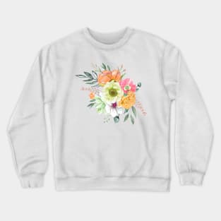 Anemone and gerbera Flower Bouquet Crewneck Sweatshirt